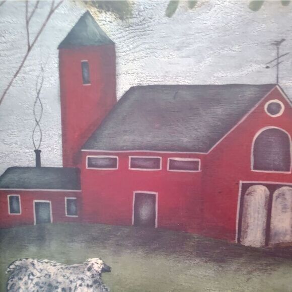 Folk art oil painting by‎ Doug Stone - Picture 5 of 13